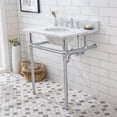 thumbnail image 5 of Water Creation Embassy 30" Single Brass Wash Stand in Chrome and White, 5 of 6