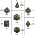 thumbnail image 3 of Dargon Eye Dices Set Sharp Edge Polyhedral Dice Set Resin Rolling Core Dice for TRPG Table Games Dungeons COC DND Games, 3 of 3