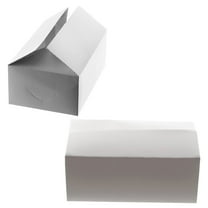 [25 Pack] White Treat Flat Gift Boxes - 7 x 4 x 3 inches - Paper Snack Boxes, Flat Top Paper Treat Boxes, Barn Boxes - Bakery Box, White Gift Box, Birthday's, Weddings, Baby Shower Favor To go Box