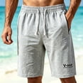 thumbnail image 5 of Mgmyaa Men's Relaxed Fit Drawstring Shorts with Exterior Pockets Elastic Waist Solid Color for Summer Casual Sports, 5 of 6