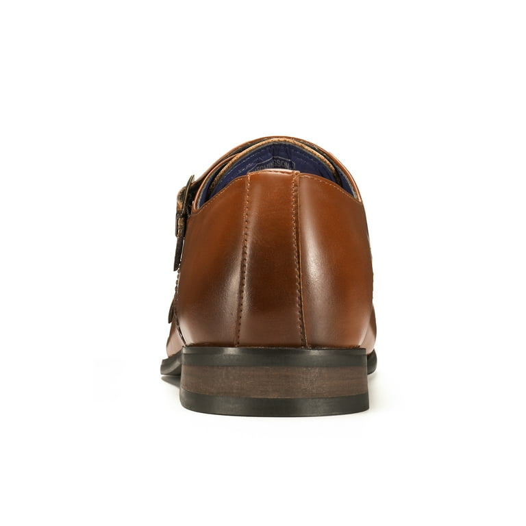 camel brown mens dress shoes Paul Parkman Monkstrap Dress Shoes Brown & Camel (ID#011B44) EU 38