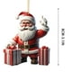 thumbnail image 3 of Adorno colgante de Papá Noel acrílico de 20 cm | Colgante para árbol de Navidad transparente y ligero | Decoración navideña resistente al agua y al sol | Decoración festiva para interiores y, 3 of 6