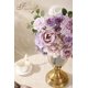 thumbnail image 5 of Flores artificiales Floweroyal Purple Mix Silk Dahlia Roses, 5 of 8