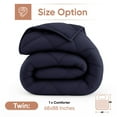 thumbnail image 3 of Lux Decor Lightweight Twin Comforter - All Season Down Alternative Bedding, OEKO-TEX Certified, Soft & Breathable with Diamond Quilted Design (68"x88", Navy), 3 of 8
