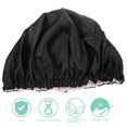 thumbnail image 1 of OULII Adjustable Sleeping Bonnet Black Polyester 1Set Keep Hair Clean For Kids Sleeping, 1 of 8