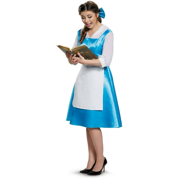 Disney Princess Beauty Beast Belle Blue Women S Halloween Fancy Dress Costume For Adult M Walmart Com