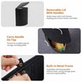 thumbnail image 3 of QinaQin Cesto esquinero para ropa con tapa, capacidad de 58 L, estructura plegable de bambú con bolsa lavable para recámara o baño, 3 of 9