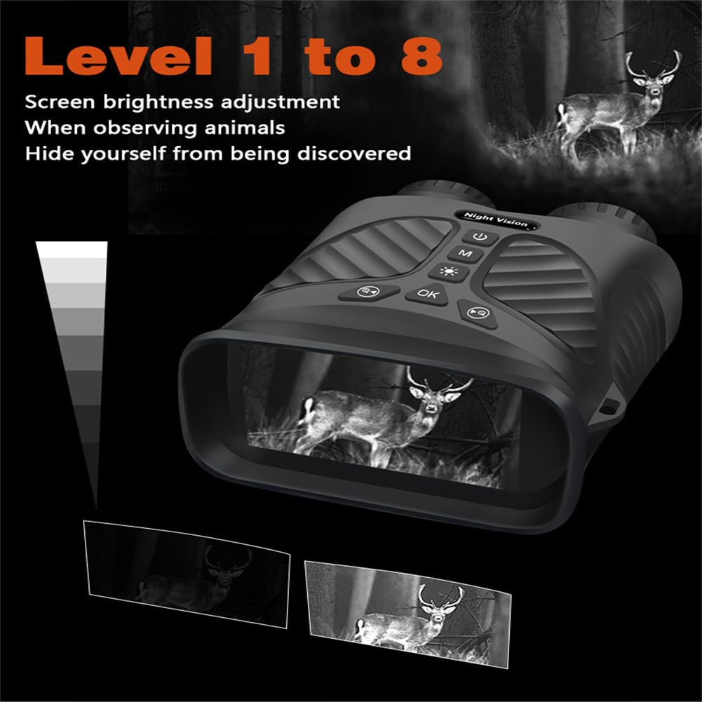 Cartman 2.5K Infrared Night Vision Binoculars - 8X Digital Zoom 300M Range 3 IPS Display 32GB Card Rechargeable 2500mAh Battery - Ideal for Outdoor Pursuit Camping Surveillance Photo & Video
