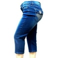 thumbnail image 2 of Jack David Denim Capri Pants Stretch Blue (Women's Plus Size), 2 of 3