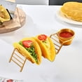thumbnail image 5 of Outoloxit Stainless Steel Taco Holders Set of 6 with Sauce Cups for Serving & Organizing Tacos Burritos Sandwich Party Dishwasher Safe, 5 of 6