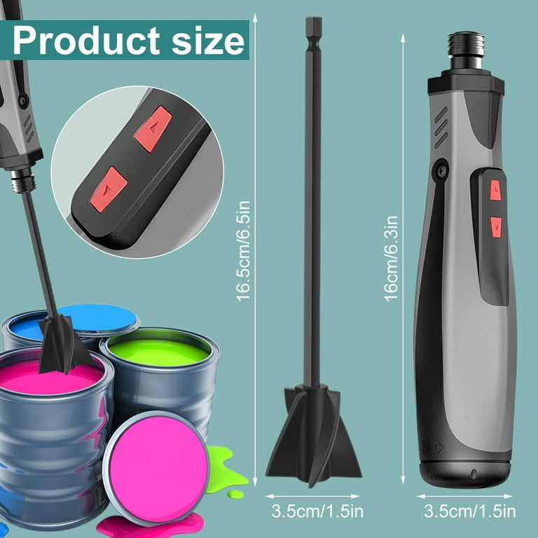 Electric Epoxy Resin Mixer Handheld Resin Stirrer with 4 Reusable Stirring  Paddles for 1/4in Drills Minimizing Bubbles Portable Epoxy Mixer for Resin  Latex Paint DIY Crafts 