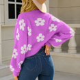 thumbnail image 6 of Ruyang Women Winter Cardigan Sweater Long Sleeve Ladies Overcoat Flowers Print Coats Tops Womens Open Front Cardigan, 6 of 9