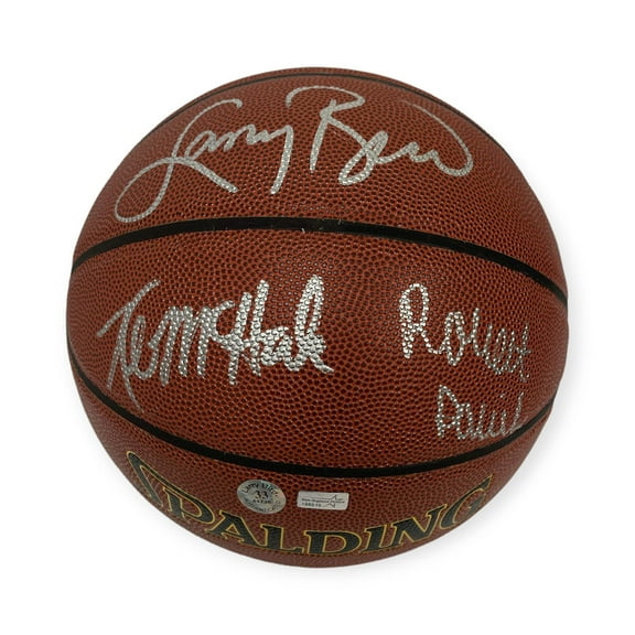 Larry Bird, Robert Parish  Kevin McHale Celtics Autographed Basketball NEP