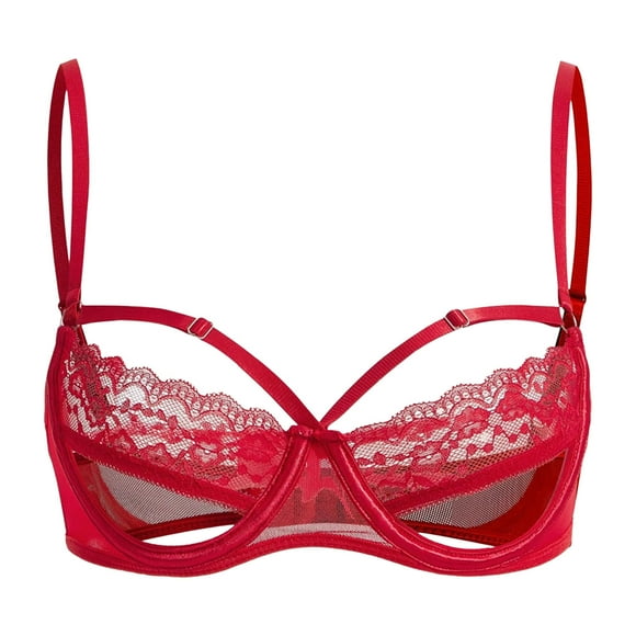 TSADFHJI Lingerie for Women 2 Piece New Lace Small Suspenders in Europe and The United States Sexy Navel Backless Girl Top Corset S Red