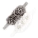 thumbnail image 1 of My Lello Diademas De Flores Para Niñas, Trío De Cuentas De Tela Para Niños Pequeños, Par Elástico (Blanco/Gris), 1 of 1