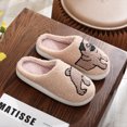 thumbnail image 4 of Plush Pug Slippers Anti Slip Fluffy Couple Slippers for Men Women Sport Supplies (40-41), 4 of 10