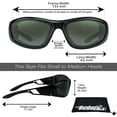 thumbnail image 2 of Bikershades Motorcycle Sunglass Goggles for Men and Women. Safety Impact Resistant Polycarbonate Lens Removable Foam, 2 of 6