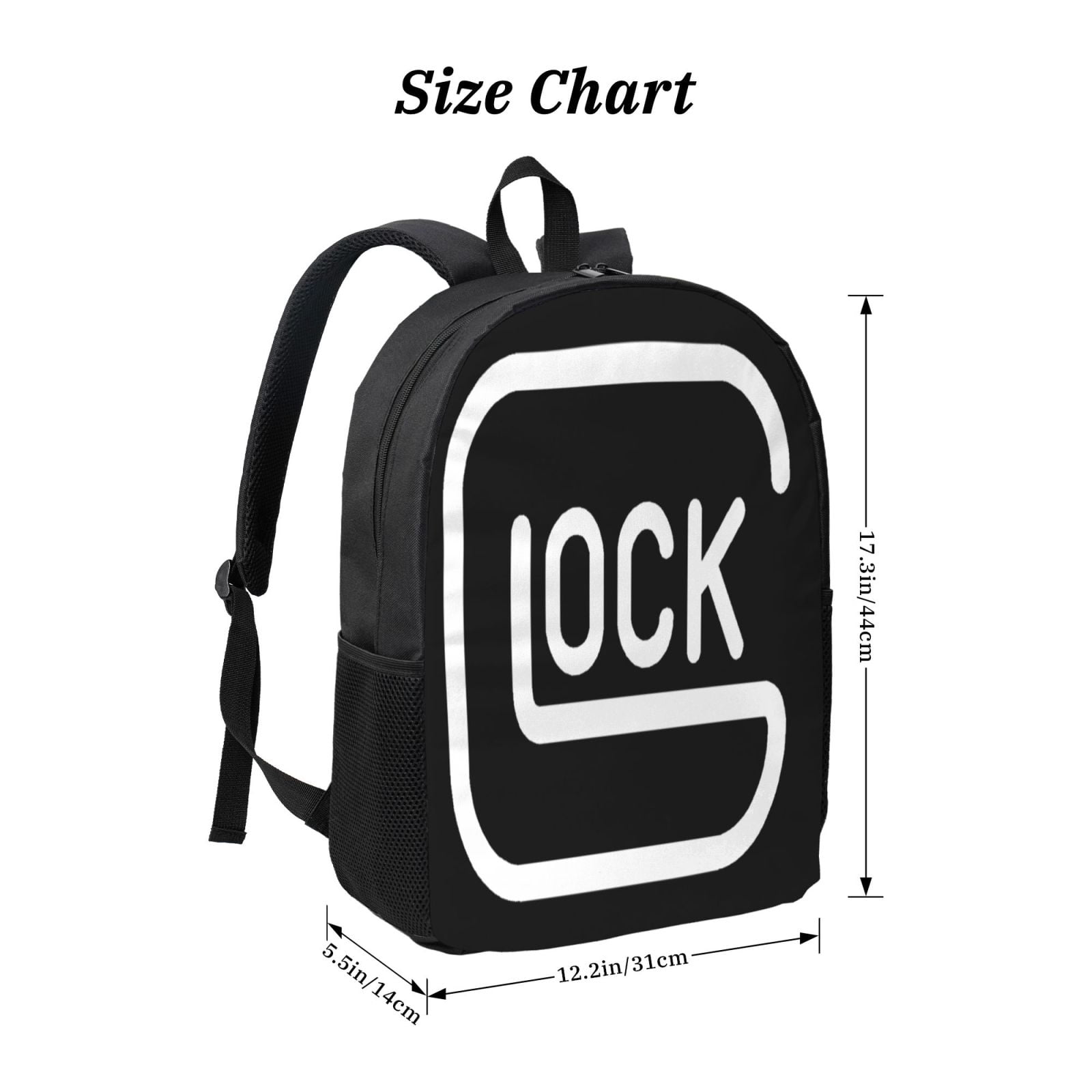 Glock Backpack Simple Lightweight Backpack Fashion Travel Backpack Laptop Backpack 17 Inch