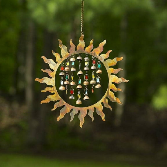 Ancient Graffiti Sun Wind Chime -  Indoor/Outdoor Celestial Windchime, Wind Bells