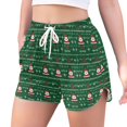 thumbnail image 2 of FORMRS Womens Swim Shorts Mesh Liner Quick Dry Casual Beach Board Bottom with Pockets, Sizes S-2XL, Green Christmas Trees, 2 of 9