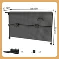 thumbnail image 2 of Large Metal Pegboard Desk Organizer & Dual Monitor Stand, Privacy Panel, 2 of 14