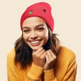 thumbnail image 4 of Dalix Mushroom Frog Embroidered Beanie Hat Cotton Cute Winter Fall Cap Womens in Neon Pink, 4 of 5