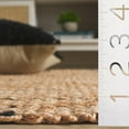 thumbnail image 5 of SAFAVIEH Natural Fiber Justina Geometric Area Rug, Natural/Black, 6' x 6' Square, 5 of 11