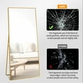 thumbnail image 4 of Anyrose 65" x 24" Full Length Mirror with Aluminum Alloy Frame, Gold, 4 of 5