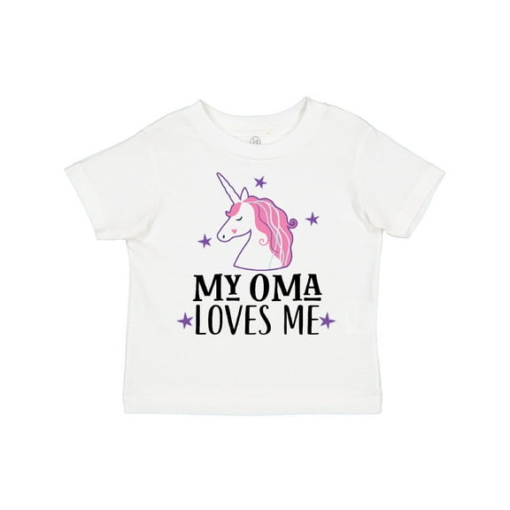 Inktastic My Oma Loves Me Girl Unicorn Girls Toddler T-Shirt