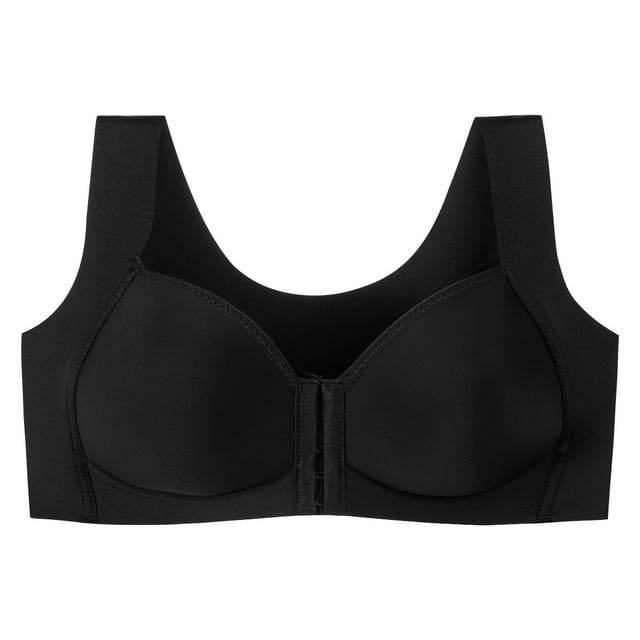 Lenpel Women's Plus Size Front Closure Bras Seamless Wireless Full Coverage Push up Bras Comfort Supportive Everyday Bralettes
