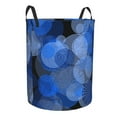thumbnail image 3 of YFYANG Waterproof Laundry Hamper, Blue Line Circle Laundry Basket Oxford Fabric with Handle Foldable, S, 3 of 8