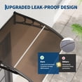 thumbnail image 3 of Senfot 40x40 Inch Outdoor Door Awning Canopy UV Rain Snow Sunlight Protection Brown, 3 of 7