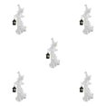 thumbnail image 1 of QualitChoice Sculpture de Fantômes d'Halloween Effrayants - Adaptée pour la Décoration Intérieure et Extérieure Résine Unique Blanc 5Set, 1 of 6