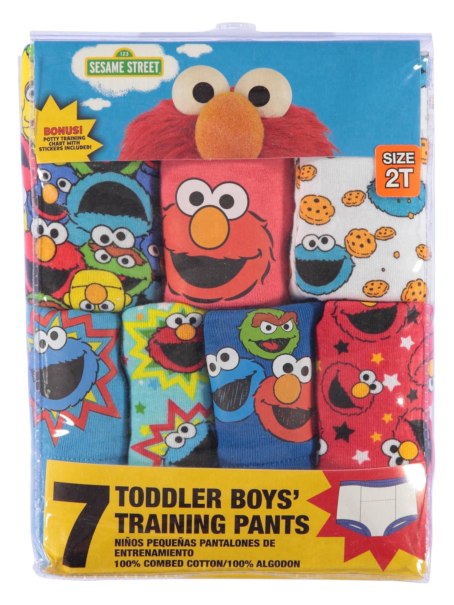 Sesame Street Toddler Boys Training Pants, 7-Pack 