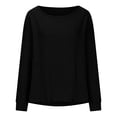 thumbnail image 5 of Casual Women's Tops Fashion Plus Size Women's Solid Color Long-sleeved Pullover Casual Fashion Top, 5 of 6