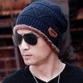 thumbnail image 2 of Babibeauty Men's Soft Stretch Knit Lined Thick Warm Ski Cap Winter Wool Slouchy Beanies Hat, 2 of 2