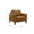 thumbnail image 3 of New Classic Furniture Caspar Leather Arm Chair in Caramel (Set of 2), 3 of 6