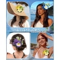 thumbnail image 5 of AWAYTR 3 Pcs Floral Clips for Women Girls Large Hair Flowers Set Tropical Simulated Egg Flower Clip for Beach Wedding Hair Accessories, 5 of 8