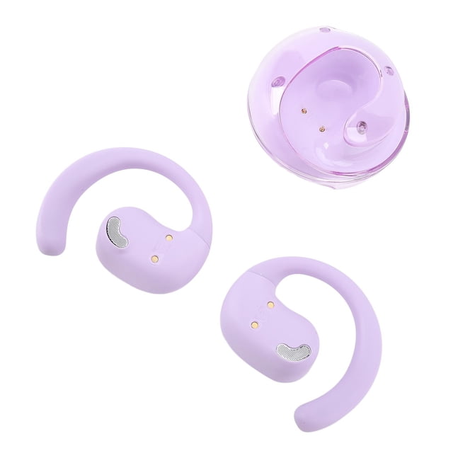 Language Translation Earphone, Al Translation Earbuds Ear Hook 140 Languages Simultaneous Interpretation for Learning ,Black,Beige,Purple