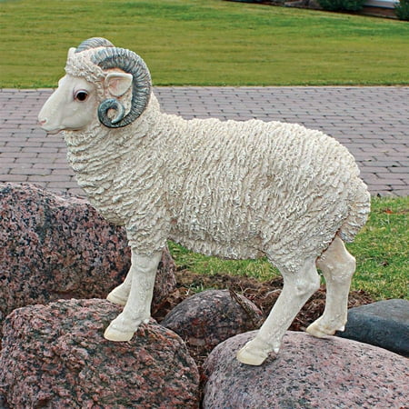 Horned Dorset Sheep Statue