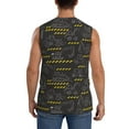 thumbnail image 4 of Lsque Retro Excavator Print Men's Cotton Blend Sleeveless Muscle Shirts (S-3XL)- Moisture Wicking, Odor Protection, UPF 30+,, 4 of 8