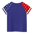 thumbnail image 4 of Ugoldhm Fourth of July Boys Short Sleeve T-Shirts Summer Fashion Tees Color Block Crew Neck Tops Kids Clothes Size 3-14, 4 of 6