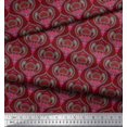 thumbnail image 3 of Soimoi Rayon Fabric Moroccan Damask Printed Craft Fabric by the Yard 56 Inch Wide, 3 of 3