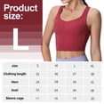 thumbnail image 2 of Ropa interior deportiva para mujer con almohadillas cruzadas en la espalda, camiseta de entrenamiento para mujer de sujeción media, color piel, burdeos y rojo, 2 of 6