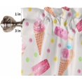 thumbnail image 5 of Windows Curtains Valance, Summer Pink Popsicle Ice Cream Texture Short Kitchen Window Treatment Curtain, Holiday Rustic Farmhouse Rod Pocket Valances for Living Room/Bedroom 54x18 Inch, 5 of 6