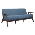 thumbnail image 3 of Topline Home Furnishings  Blue Fabric Sofa, 3 of 4