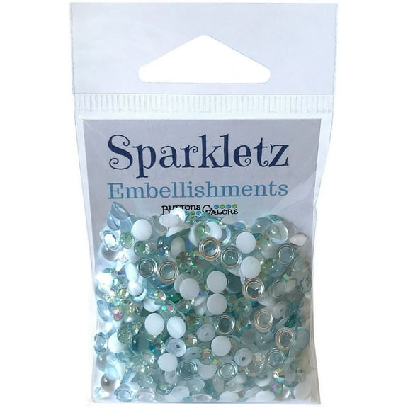 Buttons Galore Sparkletz Embellishment Pack 10g-Island Breeze