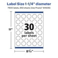 thumbnail image 6 of Avery Matte White Round Labels, 1.25" Diameter, 7,500 Labels, 6 of 8