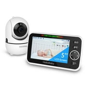 HelloBaby  Baby Monitor-HB6550  5" Video Baby Monitor with Remote Pan-Tilt-Zoom Camera, Night Vision, 2-Way Talk, Temperature Sensor