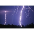 thumbnail image 2 of Bolts In Night Sky Poster Print, 2 of 2